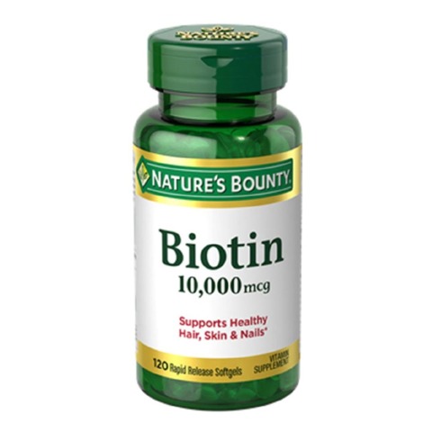 Nature's Bounty Biotin 10000 mcg,  120 softgels  Unflavoured 