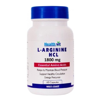 Healthvit L-Arginine HCL (1800 mg), 60 capsules