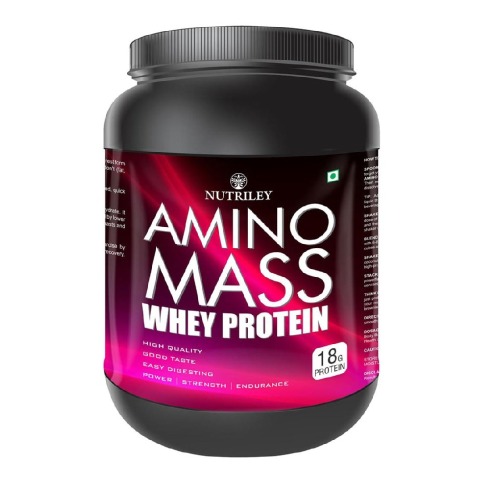 Nutriley Amino Mass Whey Protein,  1.1 lb  Kesar Pista Badam 