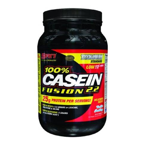 SAN 100% Casein Fusion,  2.2 lb  Vanilla Pudding 