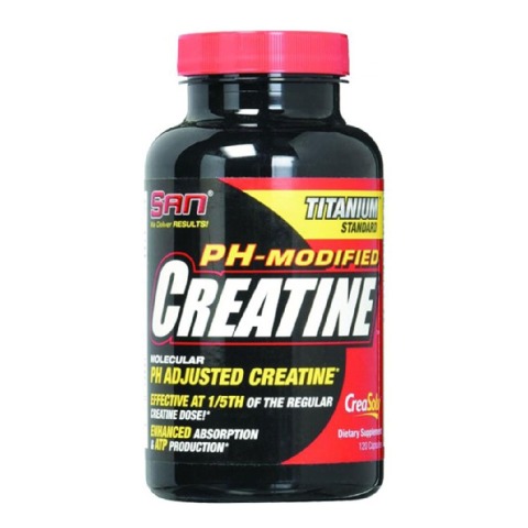 SAN PH Modified Creatine,  Unflavoured  120 capsules 