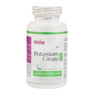 Zenith Nutrition Potassium Citrate 99 mg, 120 capsules