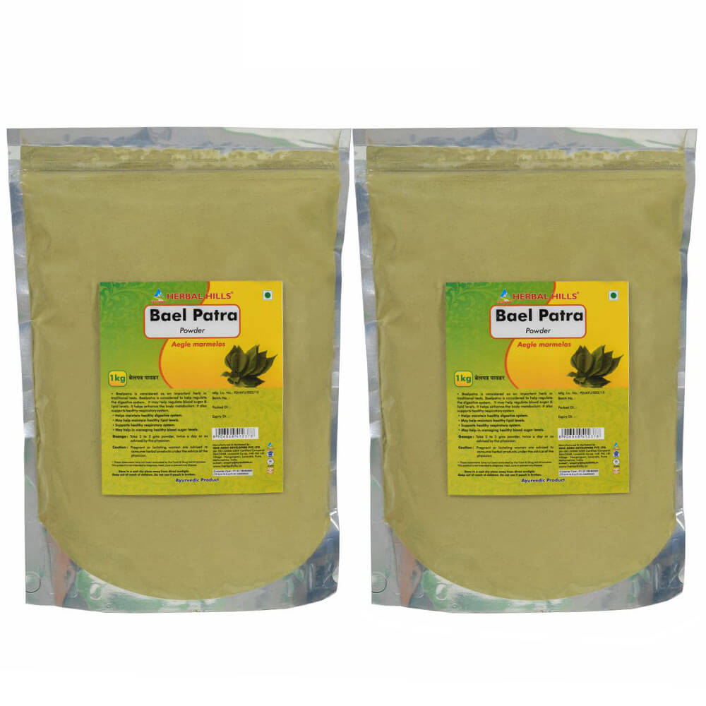 Herbal Hills Bael Patra Powder Pack of 2,  1 kg 