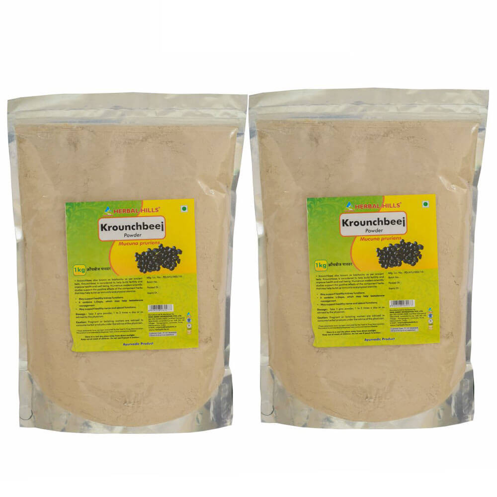 Herbal Hills Krounchbeej Powder Pack of 2,  1 kg 