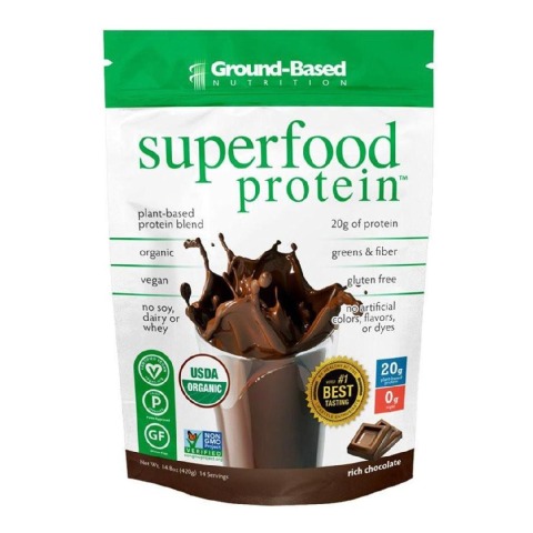 Ground Based Nutrition Superfood Protein,  0.92 lb  Chocolate 