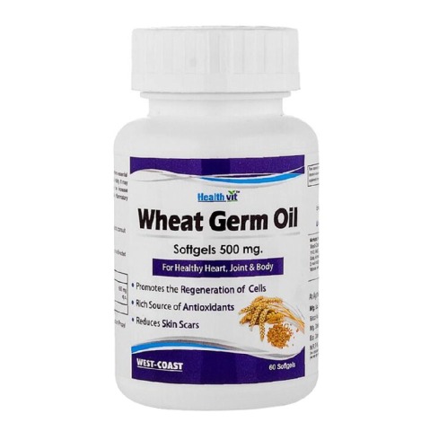 Healthvit Wheat Germ Oil 500 mg,  60 softgels 