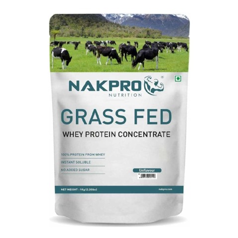 1 - Nakpro Grass Fed Whey Protein Concentrate,  2.2 lb  Unflavoured 