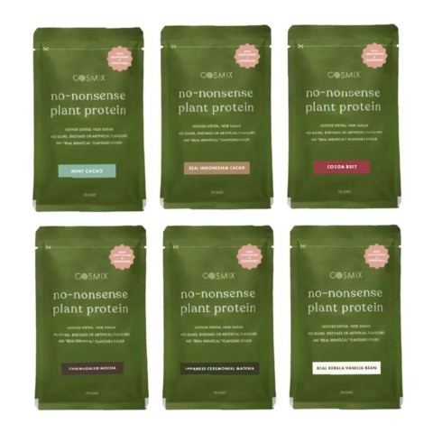 1 - Cosmix No-Nonsense Plant Protein,  12 sachets/pack  Assorted 