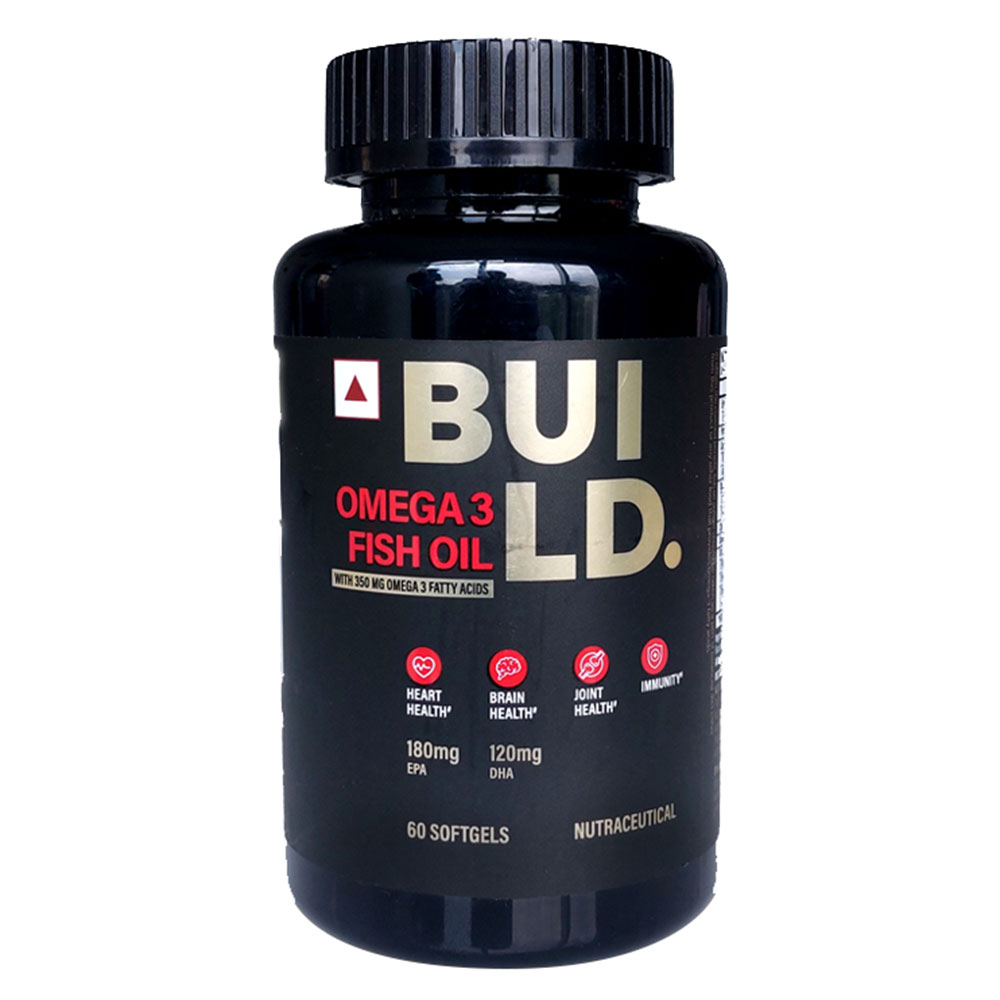 1 - Build Omega 3 Fish Oil,  60 softgels 