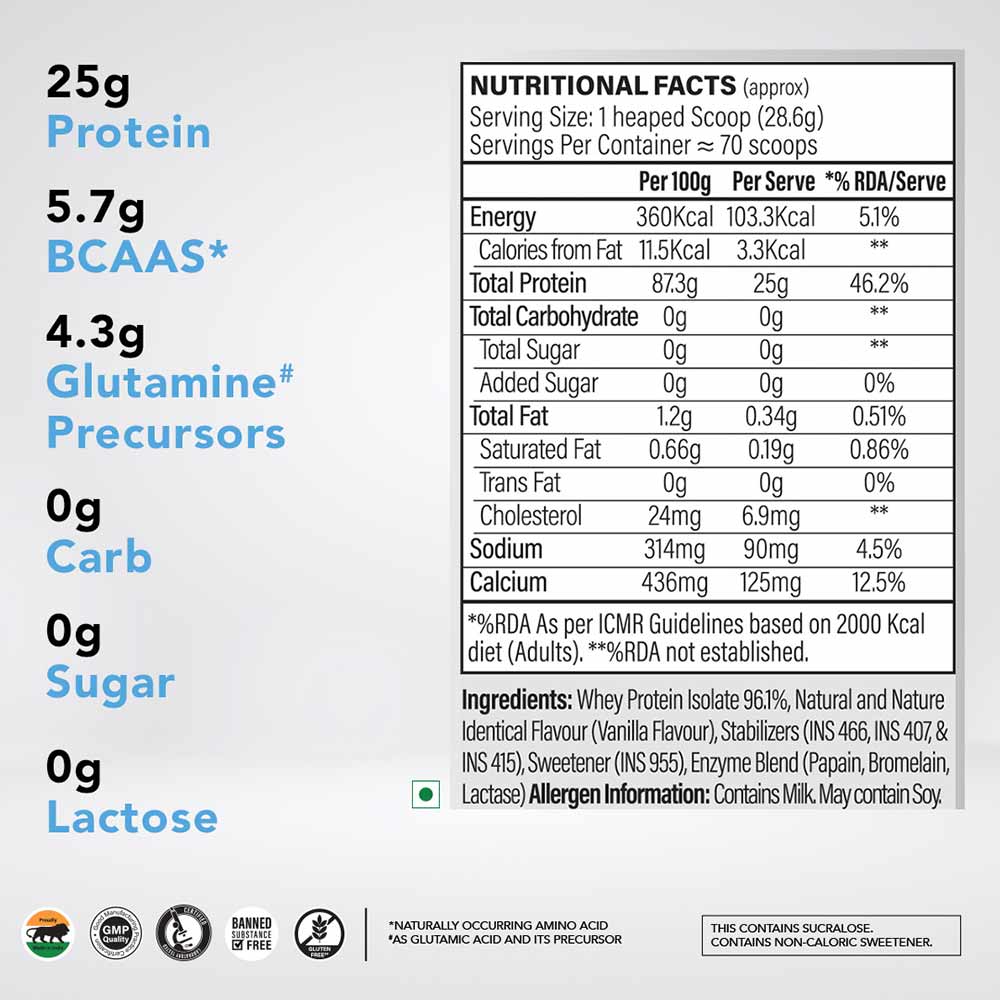 4 - Build 100% Whey Isolate,  4.4 lb  French Vanilla 
