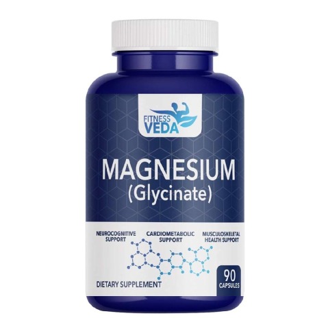 1 - FITNESSVEDA Magnesium (Glycinate), Unflavoured 90 capsules