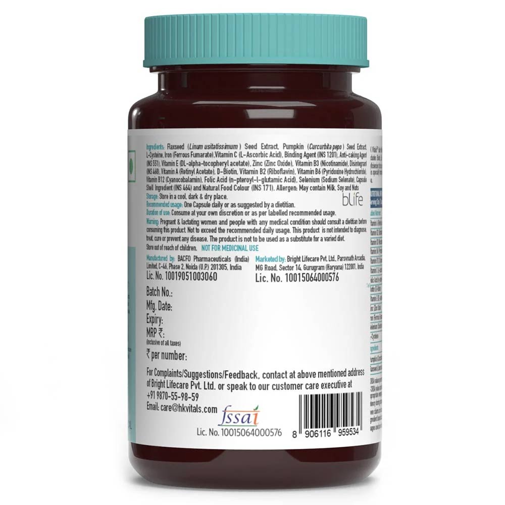 HK Vitals Hair Multivitamin 60 Tabs Pack (Buy 2 get one free)