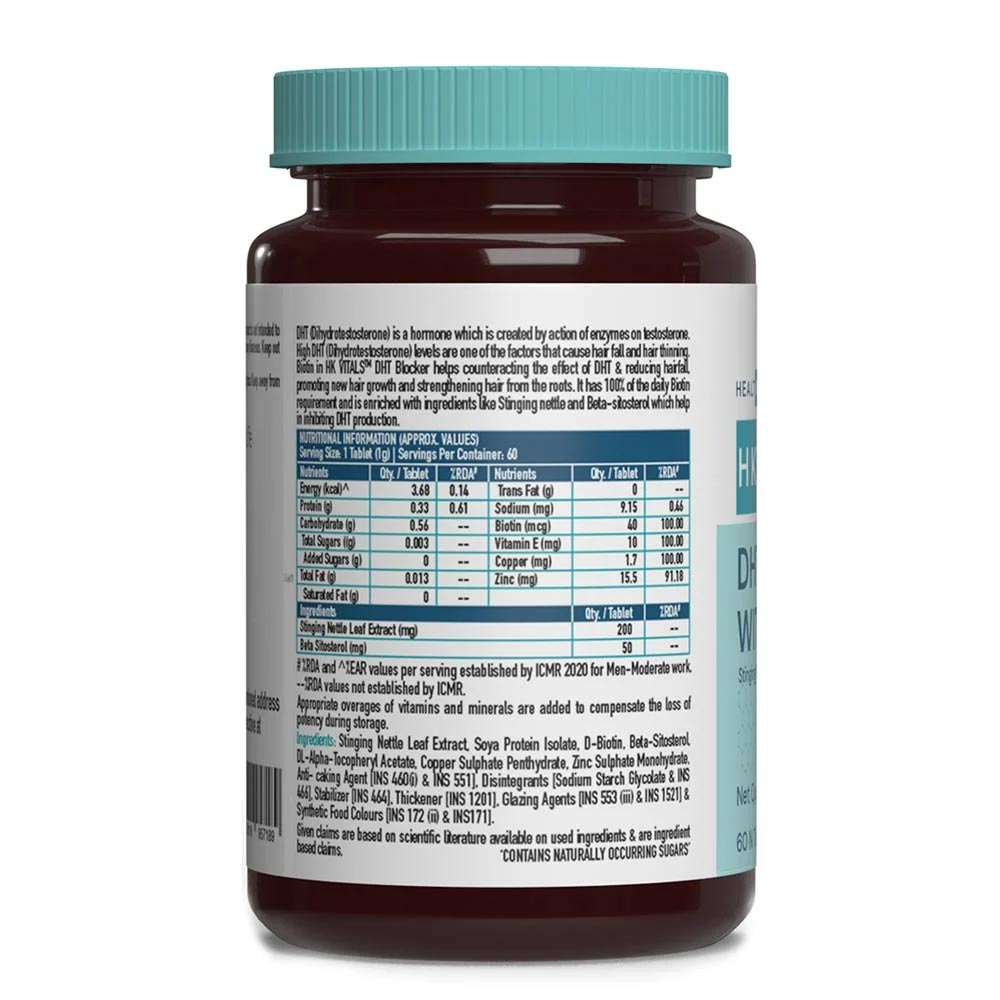 HK Vitals Hair Multivitamin & DHT Blocker with Biotin 60 Tabs & Pouch Combo by HealthKart