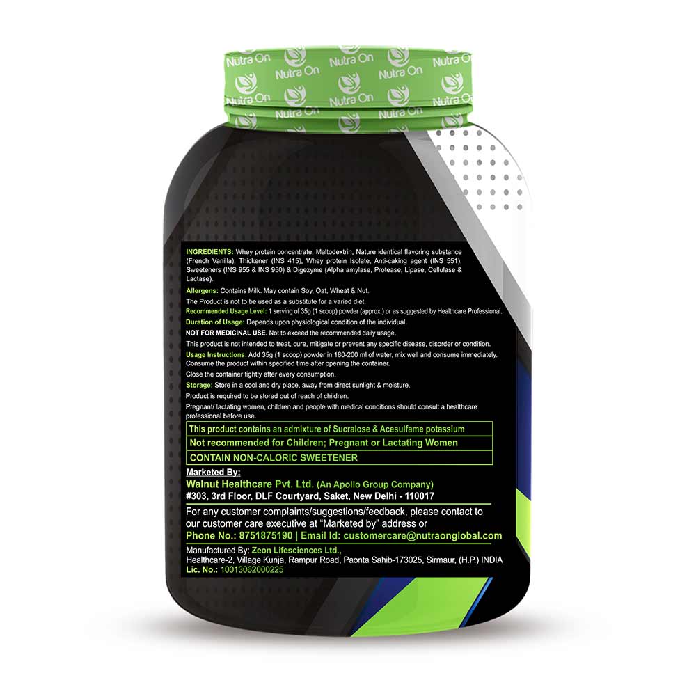 1 - Nutra On Pro Whey Protein,  2.2 lb  French Vanilla 