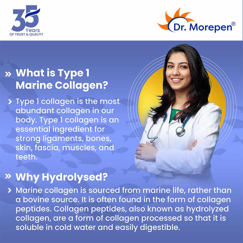 5 - Dr. Morepen Marine Skin Collagen,  200 g  Pineapple 