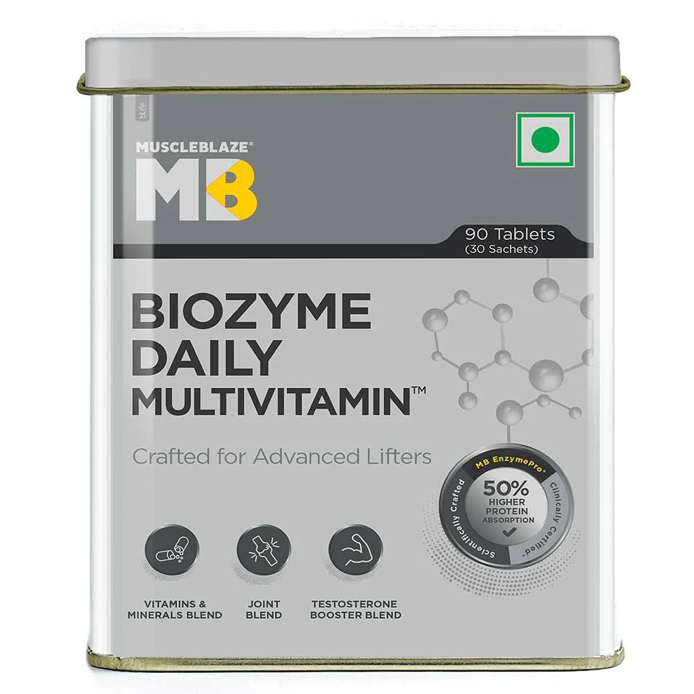 9 - MuscleBlaze Biozyme Daily Multivitamin OP,  90 tablet(s)  Unflavoured 