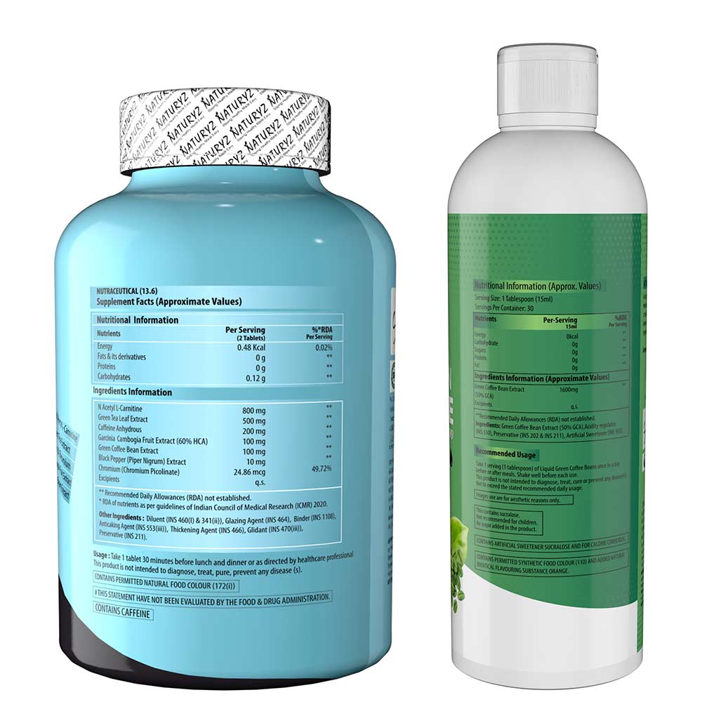 LEAN CUTZ Thermogenic Fat Burner 60 Tablets & Triple Strength Green