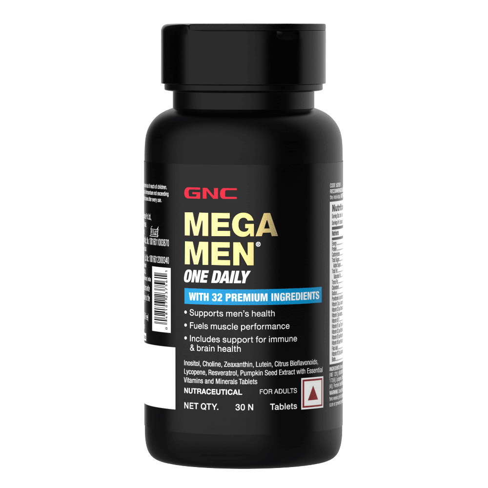 3 - GNC Mega Men One Daily Multivitamin 30 Tablets with Fish Oil 60 Softgels &  Herbal Plus Triple Ginseng Root 60 Capsules Combo,  3 Piece(s)/Pack  Unflavoured 