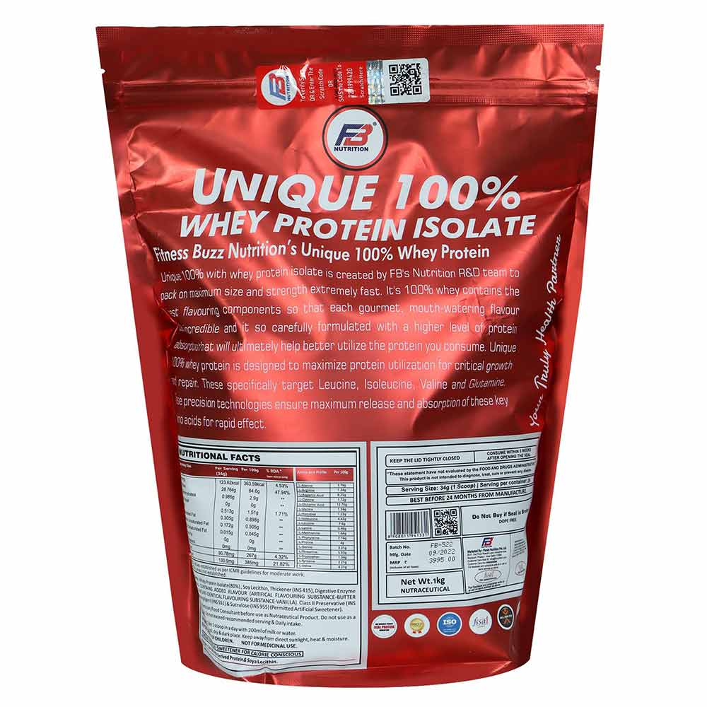 3 - FB Nutrition Unique 100% Whey Protein,  2.2 lb  Butterscotch Vanilla 