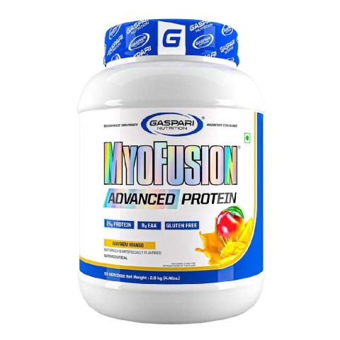 1 - Gaspari Nutrition Myofusion Advanced Protein, 4.4 lb Mayhem Mango