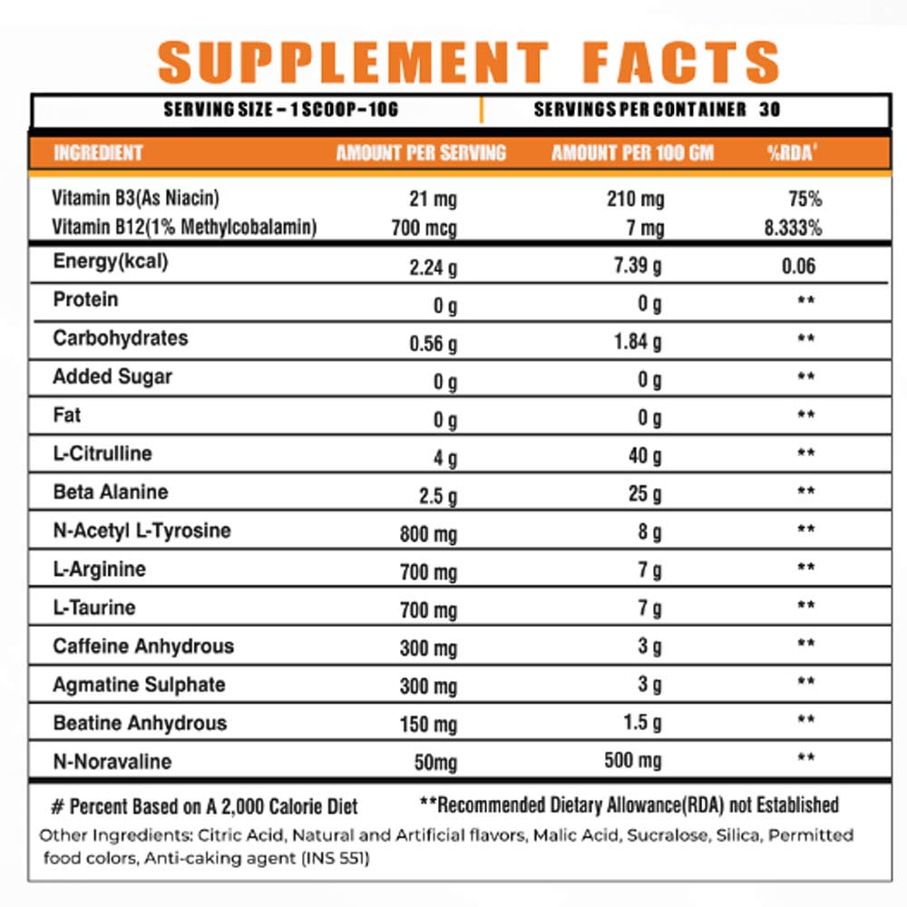 4 - Bake Nutrition Upper Cut Pre Workout,  0.66 lb  Orange & Mango 