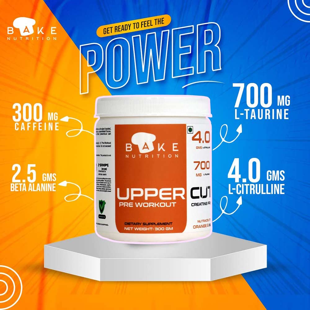 5 - Bake Nutrition Upper Cut Pre Workout,  0.66 lb  Orange & Mango 