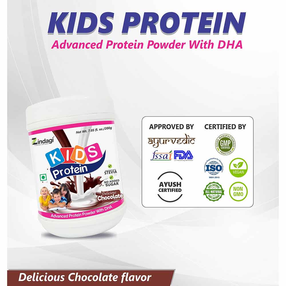 8 - Zindagi Kids Protein Powder,  0.2 kg  Chocolate 