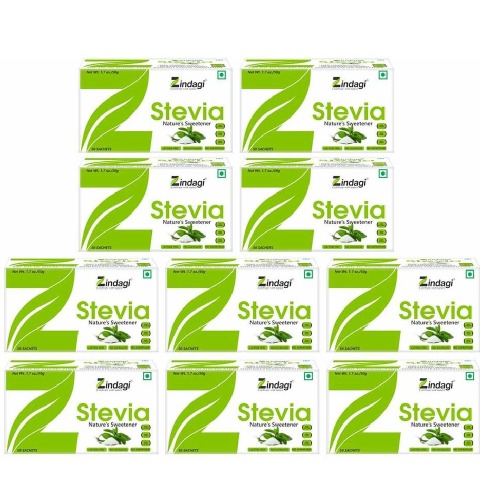 1 - Zindagi Stevia (Pack of 10),  50 sachets/pack 