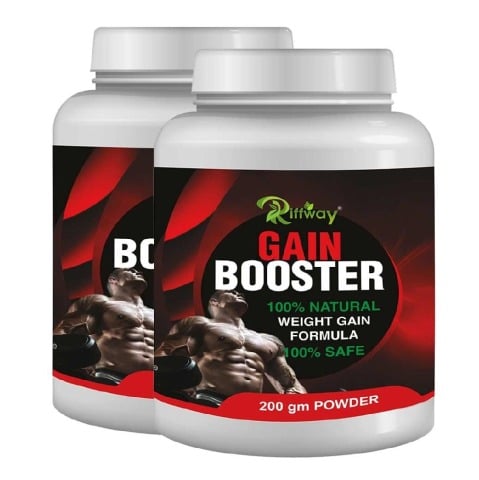 1 - Riffway Gain Booster,  0.44 lb  Unflavoured (Pack of 2) 