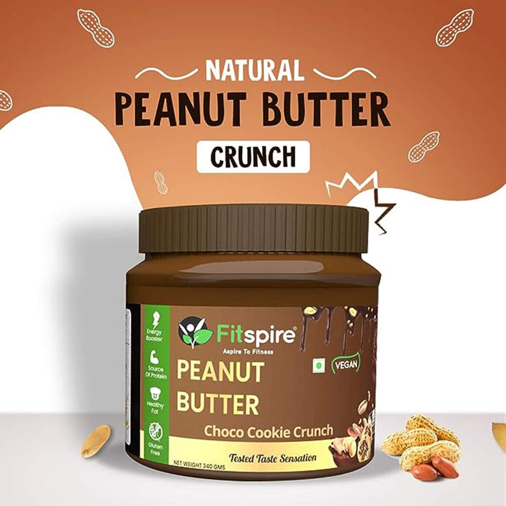 2 - Fitspire Peanut Butter,  0.340 kg  Choco Cookie Crunch (Pack of 2) 
