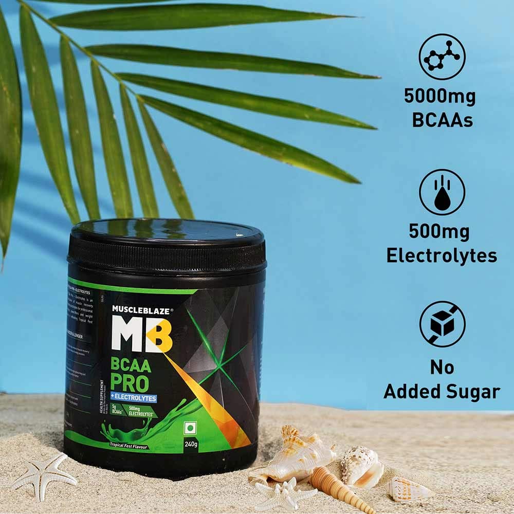 5 - MuscleBlaze BCAA Pro OP,  0.53 lb  30 Servings  Tropical Fest 