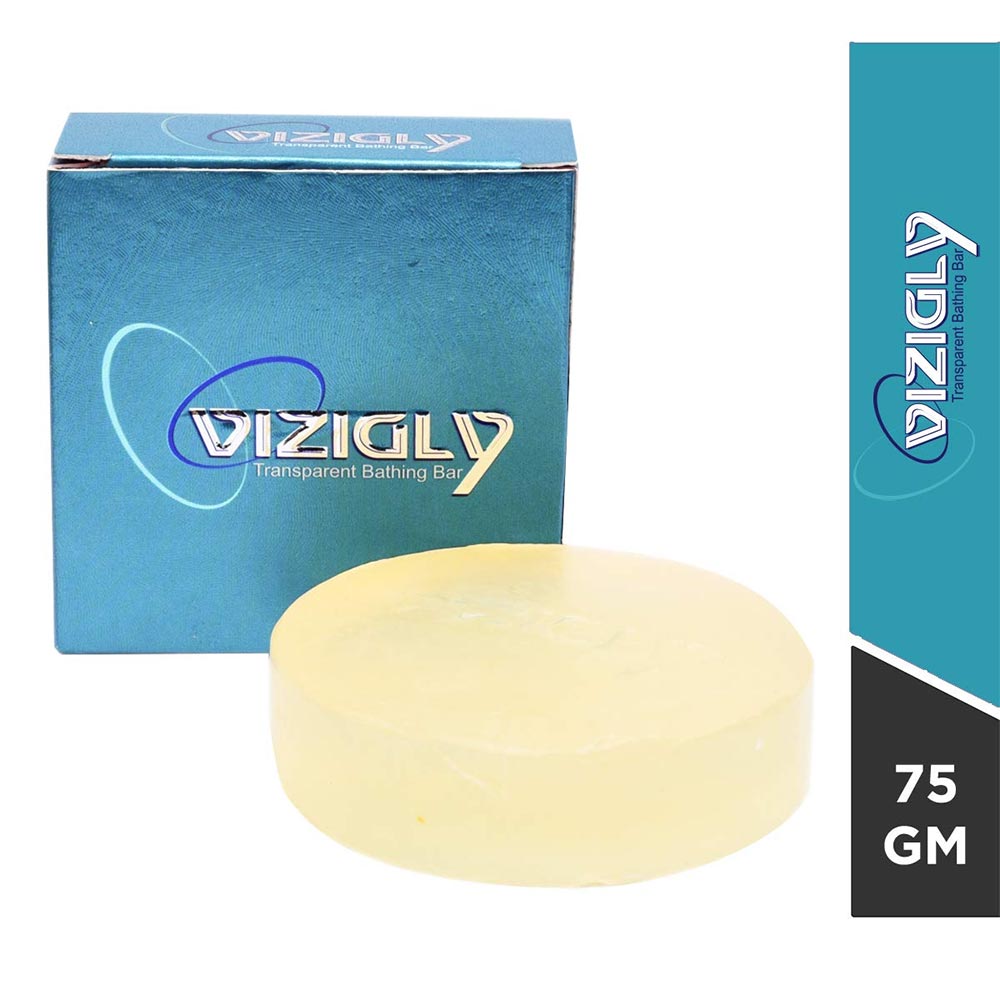 2 - Vizigly Transparent Bathing Bar,  75 g  For Sensitive and Normal Skin (Pack of 3) 