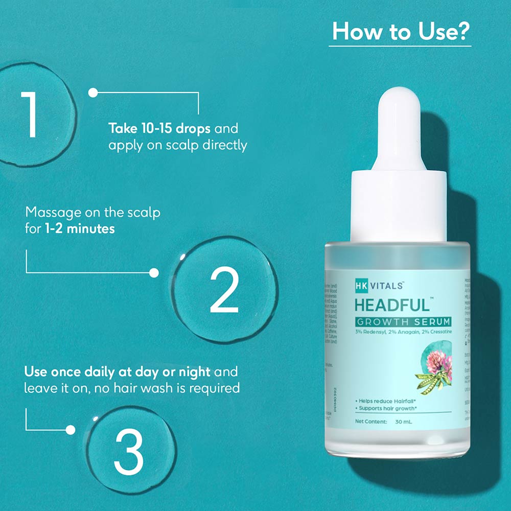 6 - HK Vitals Headful Growth Serum by HealthKart,  30 ml  All Hair Type