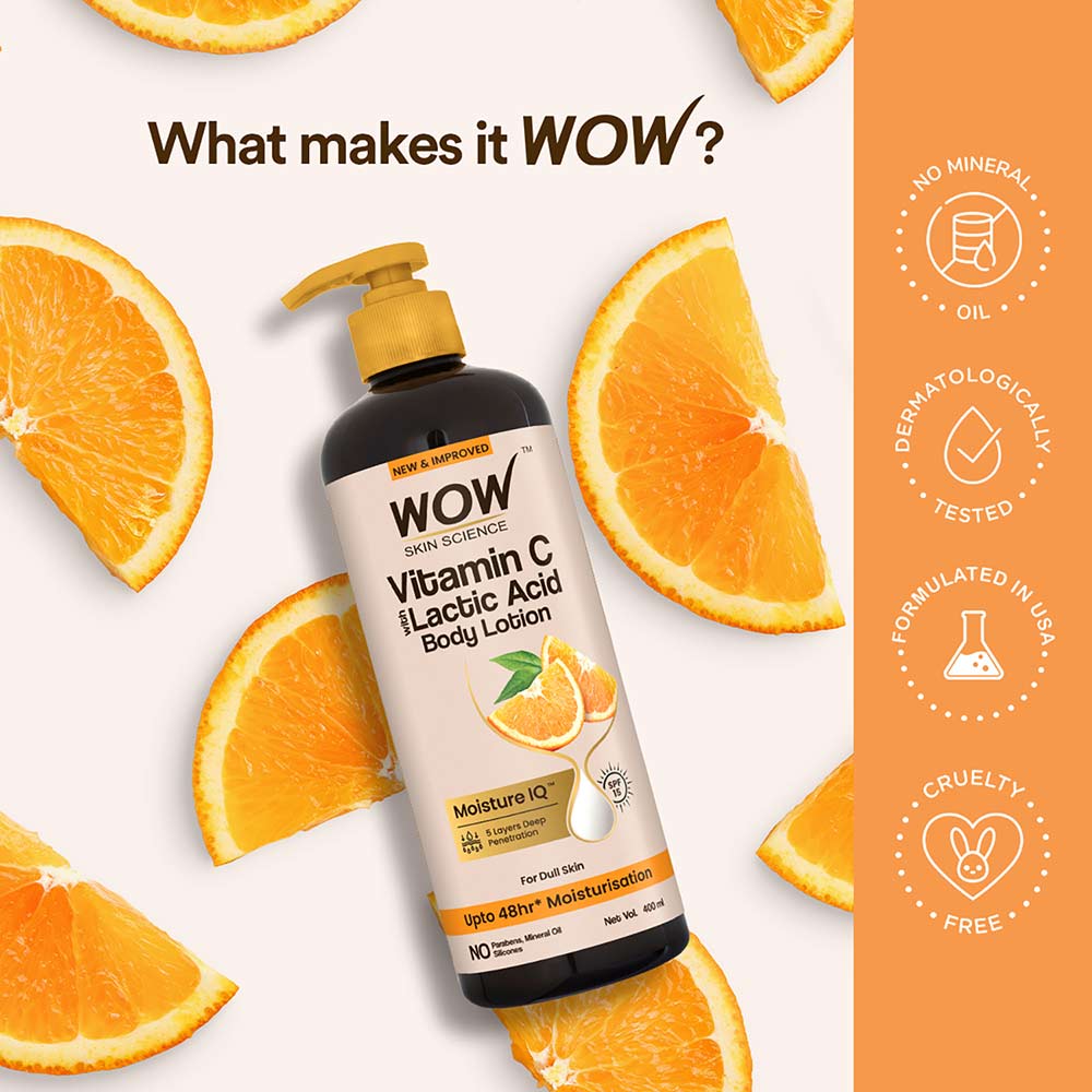 3 - WOW Skin Science Vitamin C Body Lotion,  400 ml  for All Skin Types 