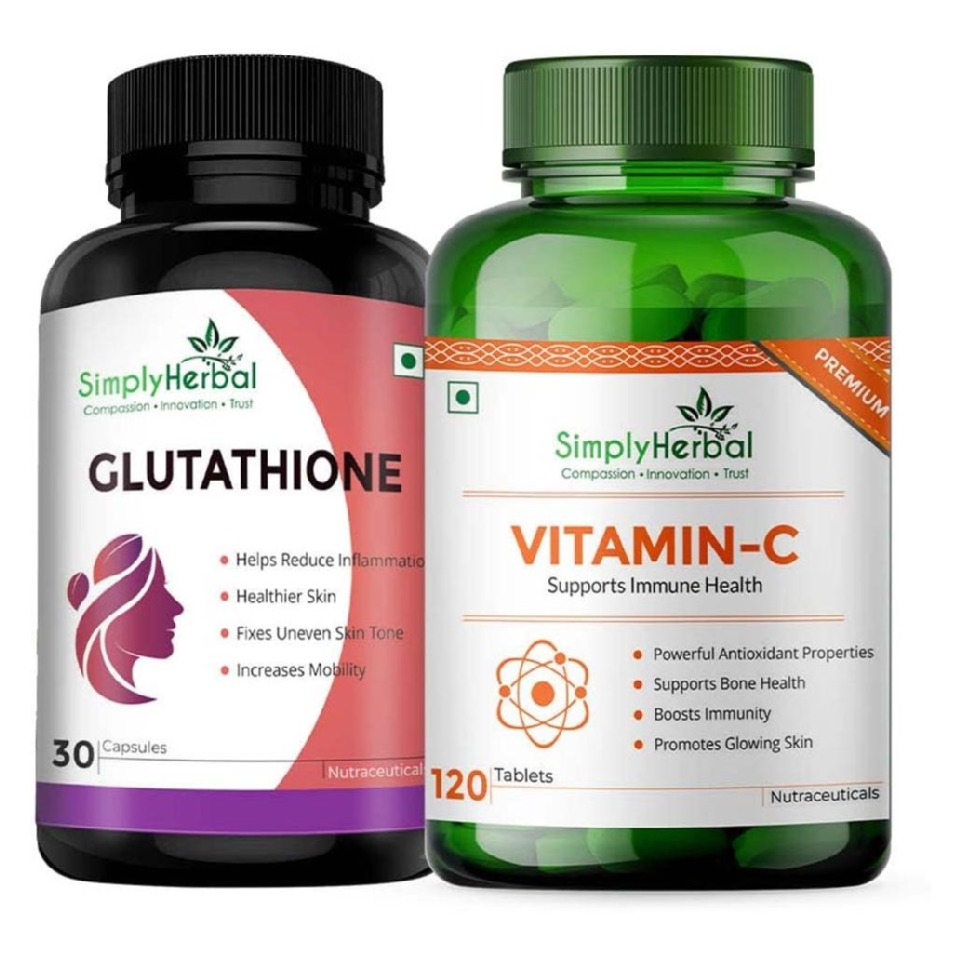 Glutathione 60 Capsules & Vitamin-C 120 Tablets Combo at Best Price in  India | https://www.healthkart.com/