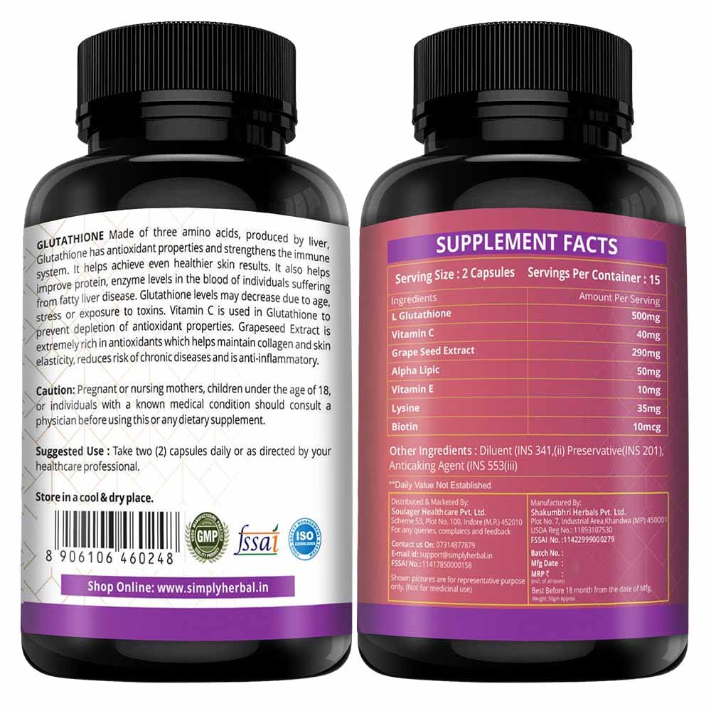 Glutathion 30 Capsule & VitaminC 120 Tablets Combo at Best Price in