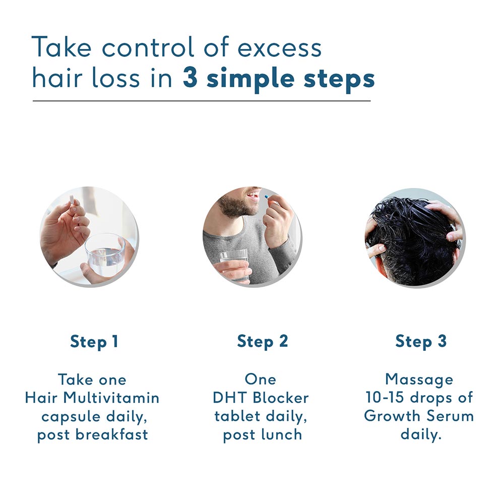 HK Vitals Hair Multivitamin & DHT Blocker 60 Tabs & Headful Growth Serum 30 ml Combo by HealthKart