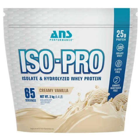1 - ANS Performance ISO-PRO Isolate & Hydrolyzed Whey Protein,  4.4 lb  Creamy Vanilla 