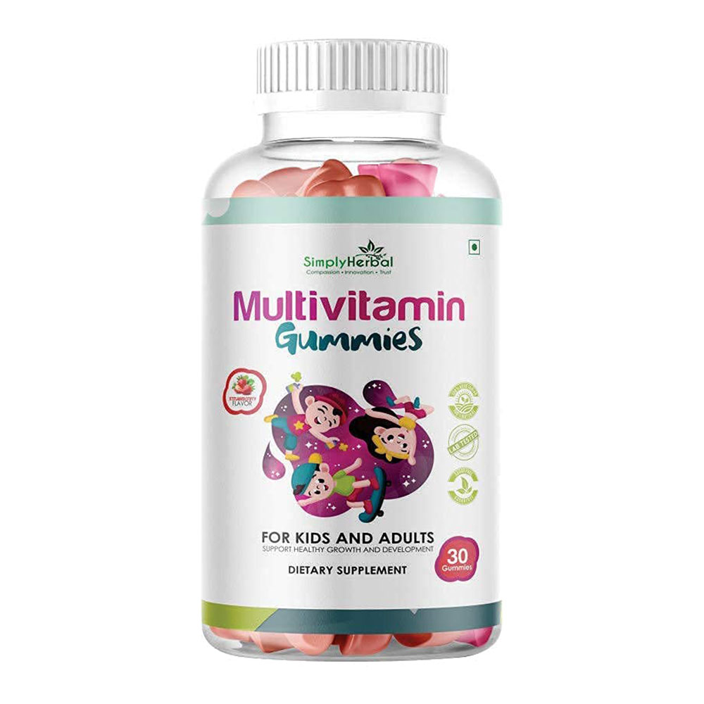 1 - Simply Herbal Multivitamin Gummies,  30 gummies  Strawberry 