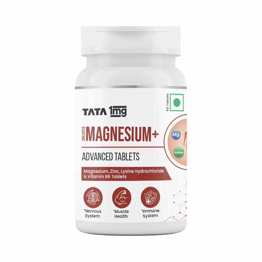 1 - Tata 1mg Chelated Magnesium+,  Peppermint & Vanilla  60 tablet(s) 