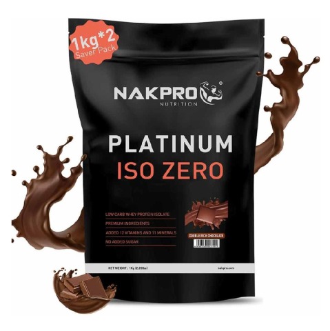 1 - Nakpro Platinum ISO Zero,  2.2 lb  Double Rich Chocolate (Pack of 2) 