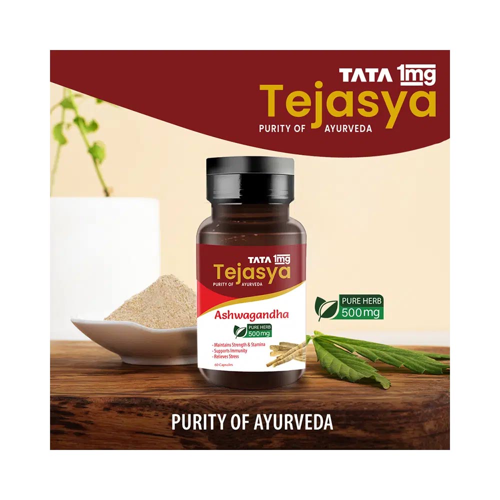4 - Tata 1mg Tejasya Ashwagandha,  60 capsules 