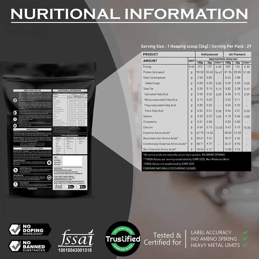 2 - Nakpro Whey Platinum Whey Protein Isolate,  2.2 lb  Chocolate with Creatine Monohydrate 0.22 lb Unflavoured 