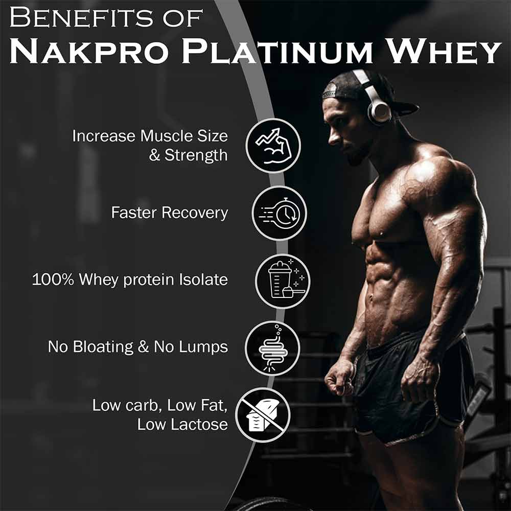 5 - Nakpro Whey Platinum Whey Protein Isolate,  1.1 lb  Strawberry 