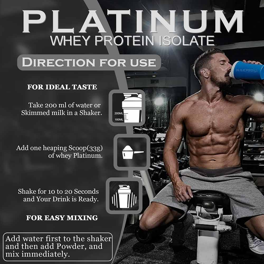 4 - Nakpro Whey Platinum Whey Protein Isolate,  1.1 lb  Unflavoured 