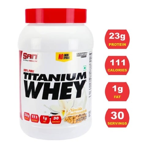 SAN 100% Pure Titanium Whey,  1.98 lb  Vanilla Butterscotch 