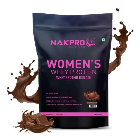 1 - Nakpro Women's Whey Protein,  2.2 lb  Double Rich Chocolate 