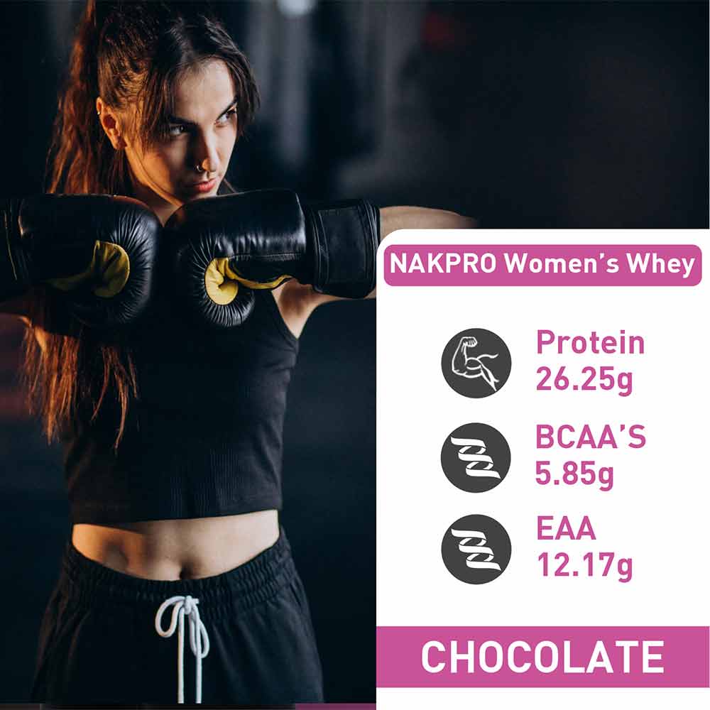 4 - Nakpro Women's Whey Protein,  1.1 lb  Chocolate 