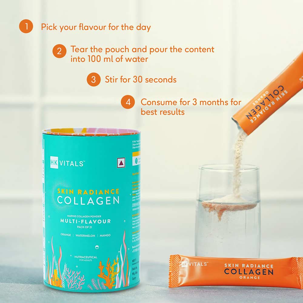 7 - HK Vitals Skin Radiance Collagen by HealthKart,  21 Piece(s)/Pack  Multi Flavour