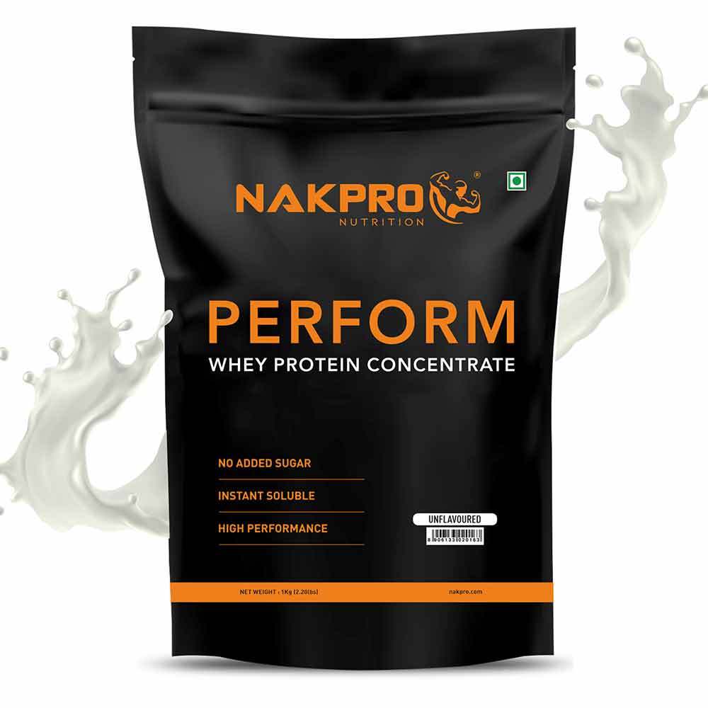 1 - Nakpro Perform Whey Protein Concentrate 2.2 lb & Creatine Monohydrate 0.22 lb Combo,  2 Piece(s)/Pack  Unflavoured & Tangy Orange 